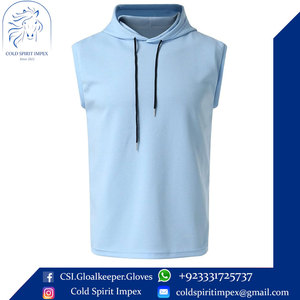 2025 <b>Men's</b> Casual Sportswear Tank Top Wholesale Custom Logo <b>Sleeveless</b> <b>Hoodies</b> Blank Oversized Athletic Polyester Plus Size - Product Image 6