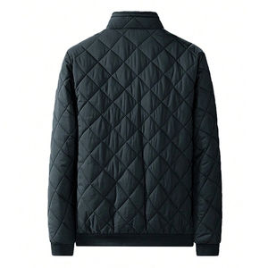 Veste matelassée d'hiver de haute qualité pour hommes vente en gros de blouson de bombardier de couleur unie épais et chaud à la mode style High Street - Product Image 5