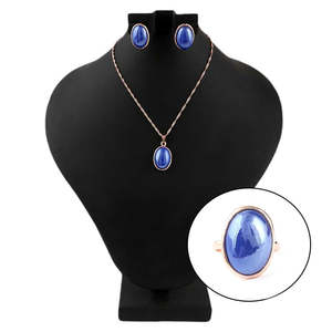 Women's Fancy <b>Locket</b> Set - Blue - Product Image 1