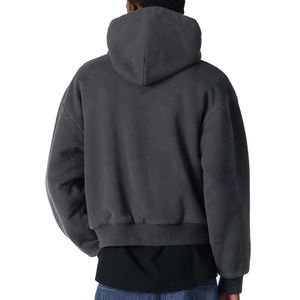 Sweat-shirt personnalisé de haute qualité, sweat-shirt lourd personnalisé pour homme, sweat-shirt en coton délavé à l'acide, sweat-shirt homme streetwear, coupe ample, court pour homme - Product Image 2