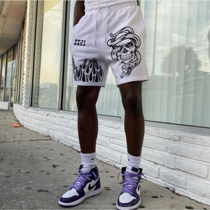 Short d'entraînement de gym pour homme avec logo personnalisé Short en maille ample imprimé sur toute la surface Entraînement d'été Taille 6XL Tissu éponge motif sublimé - Product Image 4