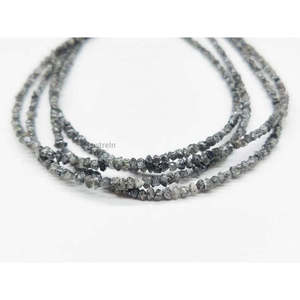 Cuentas de Diamante Gris Oscuro de 2-4 mm, Calidad AAA+, MÁS VENDIDO, Diamantes Naturales en Bruto Sin Cortar, Cuentas de Diamante de Fantasía, Diamantes Sueltos - Product Image 1