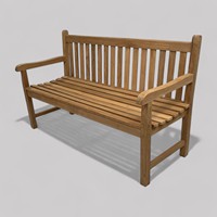 Banco Clásico Indonesio de Madera de Teca Sólida de 150 cm, Diseño Moderno Artesanal Natural, Muebles de Exterior para Jardín, Dormitorio y Exteriores