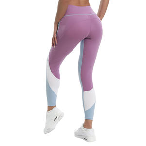 Transpirable sublimación e impreso gimnasio Fitness mujer Legging personalizado Spandex Nylon secado rápido cintura alta Color sólido mujer Legging - Product Image 3