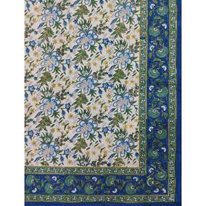 Hand Block Printed Cotton King Size Double Bedsheet Pillow Covers Quality Plain Style <b>Fitted</b> <b>Sheet</b> for Bedroom Use for Hotels - Product Image 2