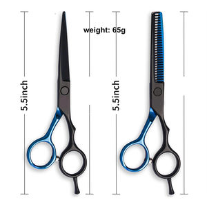 Tijeras de peluquería negras para cortar el cabello, tijeras de afeitar, herramienta de belleza para peluquería - Product Image 2