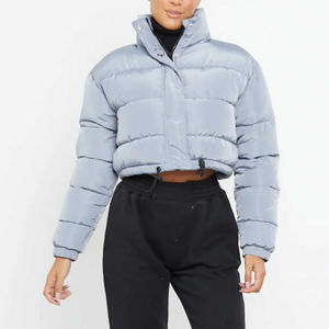 Winter Solid Color <b>Women</b> Crop Puffer Down <b>Jacket</b> Customized Design <b>Light</b> <b>Weight</b> Down Bubble <b>Jacket</b> <b>For</b> <b>Women</b> OEM Service - Product Image 1