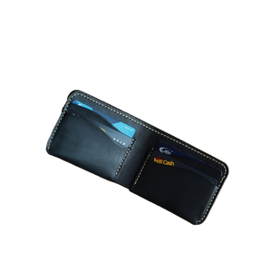 2024 nouveau portefeuille en cuir pour hommes à prix raisonnable hommes sac à main en cuir carte courte Bi pli à la main portefeuille OEM entretenu - Product Image 1