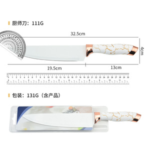Service OEM ODM personnalisé en gros, ensemble de couteaux de chef en acier Damas faits à la main, lame tranchante, manche en marbre - Product Image 5