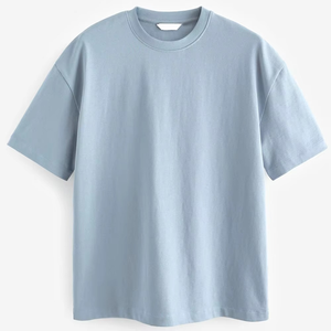 T-shirt à manches courtes en coton respirant 100% personnalisé pour hommes, col rond, design surdimensionné avec motif imprimé, t-shirts épais - Product Image 5