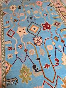 พรมขนสัตว์สีชมพูสีฟ้า8x10ห้องนั่งเล่นโบราณสีสันสดใสขนาด6x9 10X14 9x12 12x15 - Product Image 6