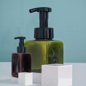 Meilleures ventes de bouteilles de gel douche carrées vides en PET avec logo personnalisé pour Lotion corporelle Gel douche Shampooing Bouteilles d'emballage pour cosmétiques - Product Image 1