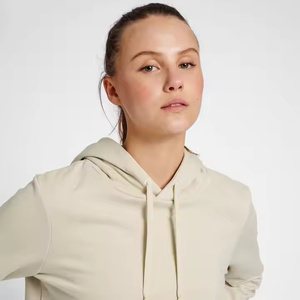 2025 New Arrival Women's <b>Crop</b> <b>Top</b> Winter Hoodie High Quality Wholesale Polyester/Cotton Fleece Material - Product Image 1