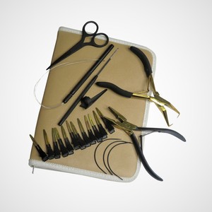 Pince d'extension de cheveux de ciseaux à aiguille de Type C du fabricant professionnel outils multicolores de qualité chirurgicale avec étui en cuir - Product Image 5