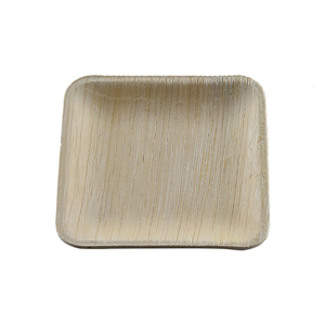 Assiette à dîner carrée jetable en feuille de palmier biodégradable naturelle 100% pour les mariages et le service de nourriture - Product Image 3