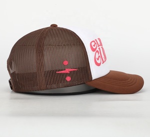 Sombrero de camionero deportivo bordado de malla de 5 paneles con parche personalizado de alta calidad al por mayor - Product Image 4