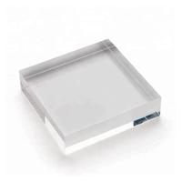 Nouveau Logo personnalisé gravé 20mm solide clair acrylique bloc boutique affichage Cube Lucite UV impression Photo bloc