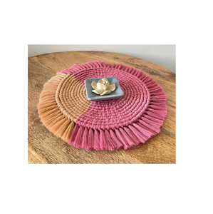 Mantel Individual de alta calidad, mantel bohemio, posavasos, almohadilla para taza, antideslizante del Norte, alfombrilla aislante trenzada de algodón puro hecho a mano - Product Image 2
