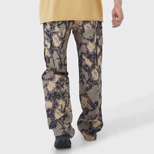 New arrived 2025 100% Cotton camo textured <b>Mens</b> Sweatpants Custom screen Printed Logo 6 pockets <b>Baggy</b> sweatpants for <b>mens</b> - Product Image 2