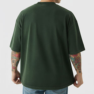 T-shirt uni de style hip-hop décontracté à manches courtes de qualité supérieure à prix abordable en gros pour homme - Product Image 2