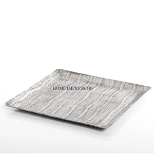 Plateau de service multifonctionnel de luxe en acier inoxydable moderne plaqué or résistant à la chaleur pour les hôtels - Product Image 2