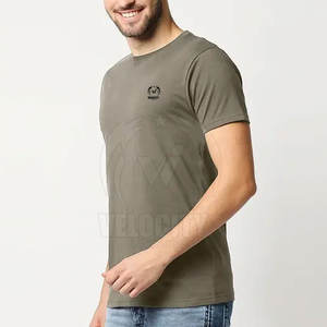 T-shirt de sport respirant pour hommes, coupe ajustée, Streetwear confortable, polyester/coton, prix d'usine - Product Image 3