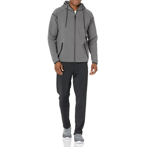 Sweat-shirts en polaire de haute qualité pour hommes, manches longues, veste thermique d'hiver, logo imprimé personnalisé, cordon de serrage, uni - Product Image 1
