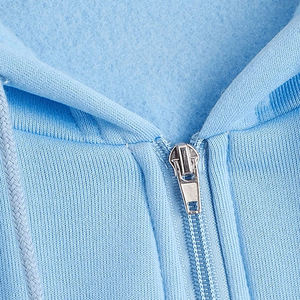 เสื้อมีฮู้ดแขนยาวมีซิปสำหรับผู้หญิงเสื้อขนแกะผ้าฝ้ายออกแบบได้ตามต้องการ - Product Image 3