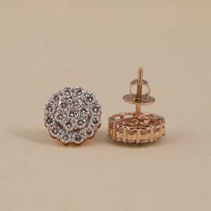 Pendientes de Diamantes Cultivados en Laboratorio, Corte Redondo, 2.09 TCW, Claridad VS1, Oro de 10KT/14KT/18KT o Plata de Ley - Product Image 6