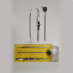 Dental Cleaning Kit Stainless Steel <b>Plaque</b> & Tartar <b>Remover</b> Set with Scaler <b>Tooth</b> Pick Mirror & Tweezer Wenquar Surgical Tools - Product Image 1
