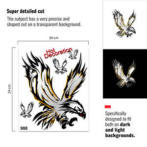 Adesivi giganti per auto con aquila tribale 24X20 cm accattivanti decalcomanie Decorative - Product Image 2