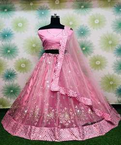 Atractivo lehenga choli con dupatta Georgette Secuencia de bordado TRABAJO ROPA DE BODA precio al por mayor Ropa Étnica Surat - Product Image 3