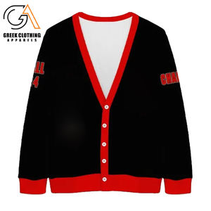 Cárdigan personalizado de lana Delta Sigma, suéter de hermandad con botones, Chenille, letras bordadas, ropa de vida griega - Product Image 2