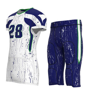 Ensemble de vêtements de football américain pour jeunes Conception à manches courtes Uniforme respirant et sain de grande valeur - Product Image 2