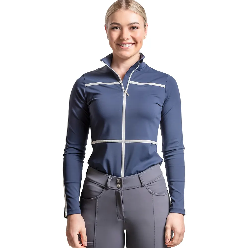 Low MOQ White Equestrian High Quality Women Horse Riding Tops Base Layers Half Zipper Horse riding base layers