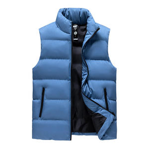 Custom Embroidery 90% <b>White</b> Duck Down Sleeveless Winter Puffer <b>Vest</b> for <b>Men</b> Casual Style Warm Fabric Top Seamless Craft - Product Image 1