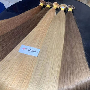 Cheveux humains vietnamiens pré-collés bruts vente en gros prix d'usine 100 grammes extensions de cheveux à pointe plate en kératine droites - Product Image 1