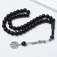 Chapelet de prière islamique en acrylique en gros, chapelet musulman unisexe, bracelet de prière en perles, pendentif de prière, breloques pour hommes et femmes