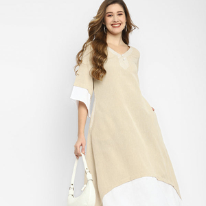 2023 Modest Fashion <b>Plus</b> <b>Size</b> <b>Kaftan</b> Maxi for Women Three Quarter Sleeve Midi Dress - Product Image 1