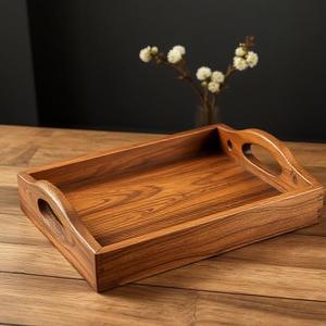 Plateau à café en bois Plateau en bois léger Plateau de service en bois Plateau à thé ACacia sculpté pour une utilisation en cuisine Fête en gros - Product Image 6