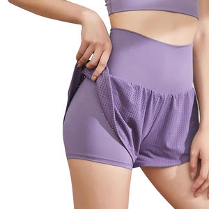 Shorts de sport pour femmes en gros OEM, séchage rapide, yoga, vêtements de sport, jogging, shorts de basket-ball personnalisés - Product Image 2