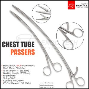 VATS MICS Pince manuelle Satinsky Debakey Instruments pour saisir les poumons et passer les trompes thoraciques - Product Image 6