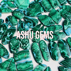 Paire de malachite de chrysocolle naturelle Lot de cabochons assortis pour la fabrication de bijoux Paire de pierres polies prêtes à la vente - Product Image 3