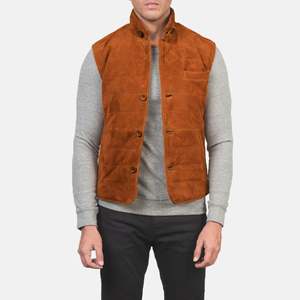 Gilet en daim personnalisé pour homme avec motif 3D, style décontracté automne, imperméable et respirant - Product Image 1