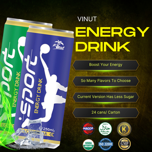 Fournisseur en gros de boissons énergisantes sportives 250 ml - Sans sucre, vitamines A et E essentielles, échantillon gratuit, OEM/ODM - Product Image 3