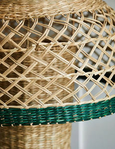 Hand-woven Seagrass <b>Wall</b> Lamp Cover Unique Design Colorful Seagrass Table Lamp - Product Image 3
