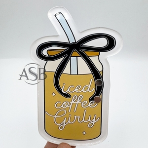 Café glacé Girly Bow Carreaux de cils en acrylique personnalisables Pince à épiler ovale Design durable Carreaux de cils personnalisés - Product Image 5