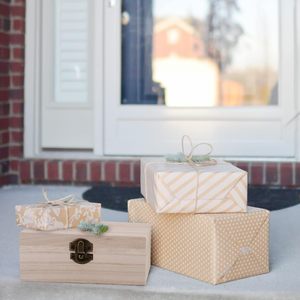 Vente chaude Petite Humidor Boîte En Bois Peinture Bois Pack Inachevé Avec Couvercle À Charnière Et Fermoir pour Artisanat, Bijoux - Product Image 6