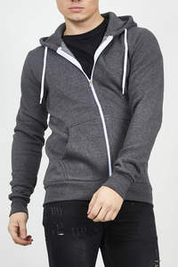 Sweats à capuche pour hommes à fermeture éclair, coupe classique, logo personnalisé, plusieurs couleurs, polaire lourd, 100% coton, 380 GSM, faible MOQ - Prix du Bangladesh - Product Image 5