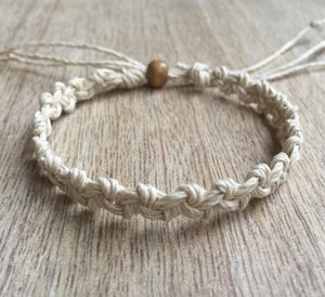 <b>Shell</b> Key, Hemp Anklet, Natural Braided, Macrame Anklet, Surfer Anklet, Unisex, Hemp <b>Bracelet</b> - Product Image 1